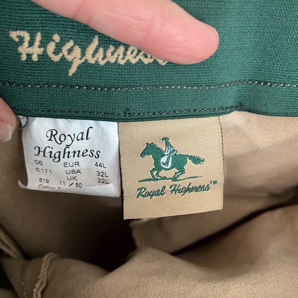 Royal Highness Equestrian Breeches Size 32L Tan - Picture 8 of 10